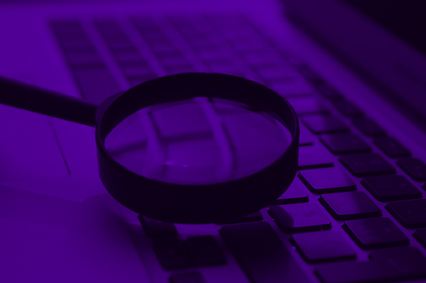 looking trough on a laptop